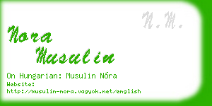nora musulin business card